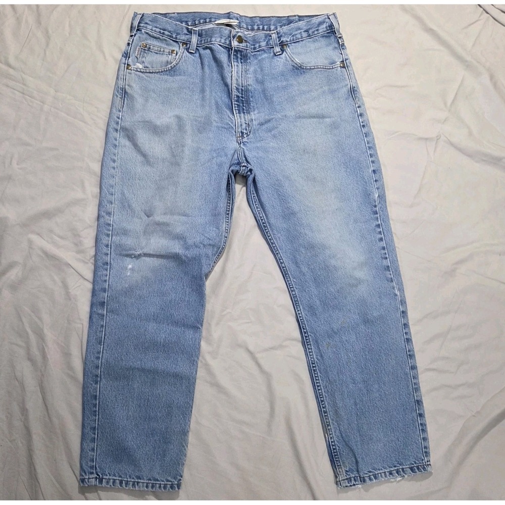 Carhartt B18STW Mens Jeans 42x30 (Fits 40x29)‎ Straight Leg Workwear Denim Pants